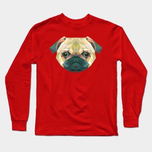 Pug Head Long Sleeve T-Shirt